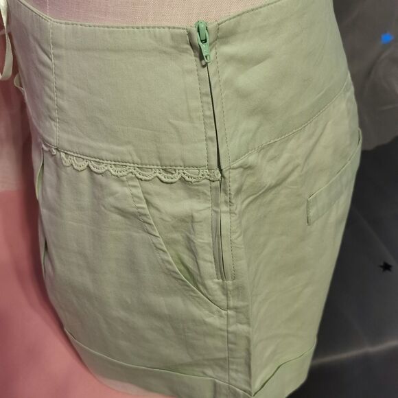 Ank Rouge Green Shorts Women's Small Boho Party Casual Summer Japan Import Cute - Picture 7 of 12